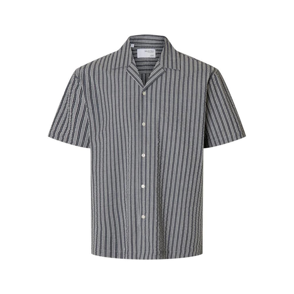 Selected Homme Relaxed Ace Seersucker Short Sleeve Shirt